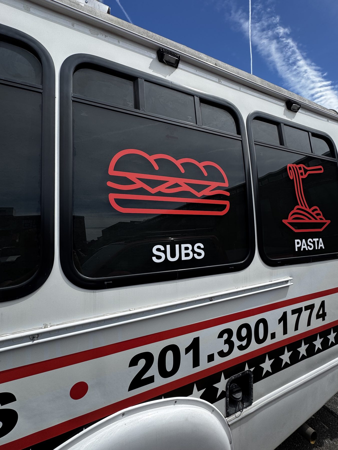Subs and Pasta icons on the truck